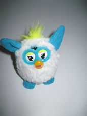 Mini plüss kék fehér Furby figura Mini plüss kék fehér Furby figura