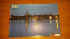 1000 darabos alkonyat a kikötőben kirakó (puzzle)