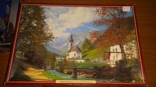 2000 darabos alpesi kápolna ősszel kirakó (puzzle)