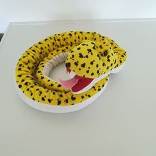 Óriási sárga plüss kígyó 145 cm