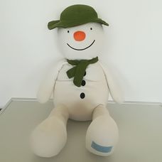 Nagyméretű Marks & Spencer hóember figura sállal és sapkával