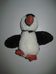 Fekete fehér plüss pingvin narancssárga csőrrel és lábbal