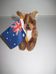 Mini plüss kenguru ausztrál zászlóval