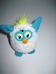 Mini plüss kék fehér Furby figura Mini plüss kék fehér Furby figura