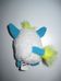 Mini plüss kék fehér Furby figura Mini plüss kék fehér Furby figura