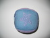 Puha textil színes babakocka kék lila alappal