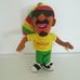 Sötétbőrű rasztafari Reggae fiú rongybaba tapadókoronggal