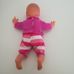 Puha törzsű alvós csecsemő baba pink szettben