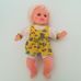 Interaktív szőke kislány baba sárga ruhácskában